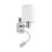Eglo Wandleuchte Pasteri Stahl Satin-Nickel 40 | IP20 - Inkl. Spot und Exkl. 1x E27
