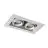 Noxion Einbau Spot rahmenlos Pro 2x MR16 schwenkbar Weiß | Ausschnitt 181x97mm - GU10 Sockel