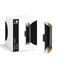 D'Lite Applique Murale Nura Aluminium Noir Up & Down 7W 250lm - 830 Blanc Chaud | IP44
